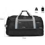Сумка дорожня на колесах TravelZ Wheelbag Doubleloader foldable black 80(95)L (603096) Сумка дорожня на колесах TravelZ Wheelbag Doubleloader foldable black 80(95)L (603096)