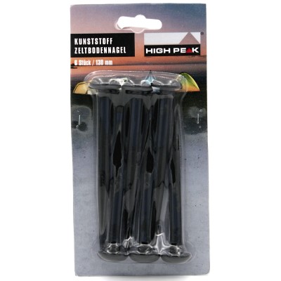 Кілочки High Peak ABS Mushroom Peg 13 см 6 шт. Black (42216) Кілочки High Peak ABS Mushroom Peg 13 см 6 шт. Black (42216)