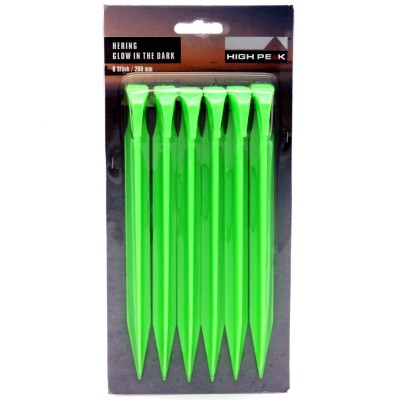 Кілочки High Peak Glow in the Dark ABS Peg 20 см 6 шт. Luminous Green (42202) Кілочки High Peak Glow in the Dark ABS Peg 20 см 6 шт. Luminous Green (42202)