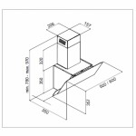 Вытяжка декоративная наклонная Perfelli DN 6114 BL Вытяжка декоративная наклонная Perfelli DN 6114 BL