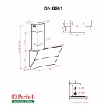 Вытяжка декоративная наклонная Perfelli DN 6261 W Вытяжка декоративная наклонная Perfelli DN 6261 W