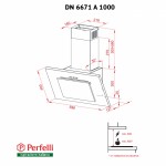 Вытяжка декоративная наклонная Perfelli DN 6671 A 1000 BL Вытяжка декоративная наклонная Perfelli DN 6671 A 1000 BL