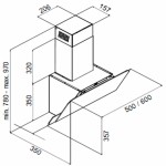 Вытяжка декоративная наклонная Perfelli DNS 6114 W LED Вытяжка декоративная наклонная Perfelli DNS 6114 W LED
