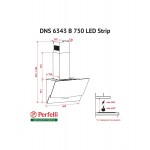 Вытяжка декоративная наклонная Perfelli DNS 6343 B 750 IV LED Strip Вытяжка декоративная наклонная Perfelli DNS 6343 B 750 IV LED Strip