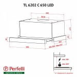 Вытяжка телескопическая Perfelli TL 6202 C S/I 650 LED Вытяжка телескопическая Perfelli TL 6202 C S/I 650 LED