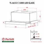 Вытяжка телескопическая Perfelli TL 6632 C BL 1000 LED GLASS Вытяжка телескопическая Perfelli TL 6632 C BL 1000 LED GLASS