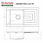 Мойка кухонная гранитная  Perfelli AZZURO PGA 115-78 SAND