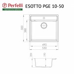 Мойка кухонная гранитная PERFELLI ESOTTO PGE 10-50 WHITE