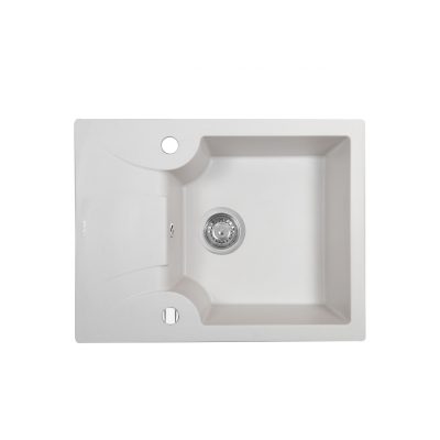 Мойка кухонная гранитная PERFELLI FELICITA PGF 134-60 WHITE Мойка кухонная гранитная PERFELLI FELICITA PGF 134-60 WHITE