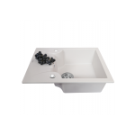 Мойка кухонная гранитная PERFELLI FELICITA PGF 134-60 WHITE Мойка кухонная гранитная PERFELLI FELICITA PGF 134-60 WHITE