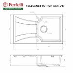 Мойка кухонная гранитная PERFELLI FELICINETTO PGF 114-78 WHITE Мойка кухонная гранитная PERFELLI FELICINETTO PGF 114-78 WHITE