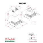 Вытяжка декоративная со стеклянным куполом Perfelli G 6341 BL Вытяжка декоративная со стеклянным куполом Perfelli G 6341 BL