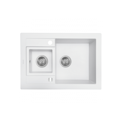 Мойка кухонная гранитная PERFELLI GRANZE PGG 506-67 WHITE