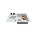 Мойка кухонная гранитная PERFELLI GRANZE PGG 506-67 WHITE