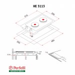 Поверхность электрическая Domino PERFELLI HE 3113 WH Поверхность электрическая Domino PERFELLI HE 3113 WH
