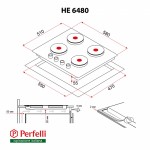 Электрическая варочная поверхность PERFELLI HE 6480 I Электрическая варочная поверхность PERFELLI HE 6480 I