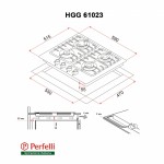 Поверхность газовая на стекле Perfelli HGG 61023 BL Поверхность газовая на стекле Perfelli HGG 61023 BL