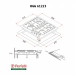 Поверхность газовая на стекле Perfelli HGG 61223 IV Поверхность газовая на стекле Perfelli HGG 61223 IV