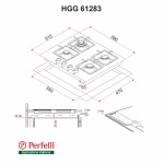 Поверхность газовая на стекле Perfelli HGG 61283 WH Поверхность газовая на стекле Perfelli HGG 61283 WH