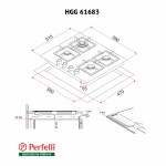 Поверхность газовая на стекле Perfelli HGG 61683 BL Поверхность газовая на стекле Perfelli HGG 61683 BL