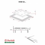 Поверхность газо-электрическая 2+2 Perfelli HKM 621 W Поверхность газо-электрическая 2+2 Perfelli HKM 621 W