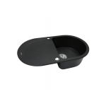 Мойка кухонная гранитная Perfelli IZETTA OGI 1141-78 BLACK METALLIC Мойка кухонная гранитная Perfelli IZETTA OGI 1141-78 BLACK METALLIC
