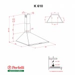 Вытяжка купольная Perfelli K 610 W Вытяжка купольная Perfelli K 610 W