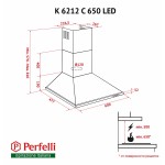 Вытяжка купольная Perfelli K 6212 C INOX 650 LED Вытяжка купольная Perfelli K 6212 C INOX 650 LED