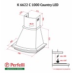 Вытяжка купольная Perfelli K 6622 C BL 1000 COUNTRY LED Вытяжка купольная Perfelli K 6622 C BL 1000 COUNTRY LED