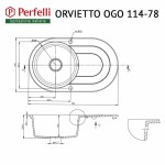 Мойка кухонная гранитная Perfelli ORVIETTO OGO 114-78 LIGHT BEIGE Мойка кухонная гранитная Perfelli ORVIETTO OGO 114-78 LIGHT BEIGE
