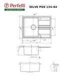 Мойка кухонная гранитная Perfelli SILVE PGS 134-64 WHITE Мойка кухонная гранитная Perfelli SILVE PGS 134-64 WHITE