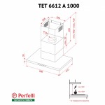 Вытяжка декоративная Т-образная Perfelli TET 6612 A 1000 BL LED Вытяжка декоративная Т-образная Perfelli TET 6612 A 1000 BL LED