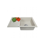 Мойка кухонная гранитная Perfelli TINO PGT 134-66 LIGHT BEIGE