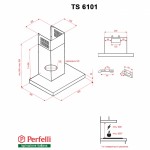 Вытяжка декоративная Т-образная Perfelli TS 6101 BL Вытяжка декоративная Т-образная Perfelli TS 6101 BL