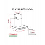 Вытяжка декоративная Т-образная Perfelli TS 6723 B 1100 WH LED Strip Вытяжка декоративная Т-образная Perfelli TS 6723 B 1100 WH LED Strip