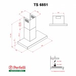Вытяжка декоративная Т-образная Perfelli TS 6851 I/BL Вытяжка декоративная Т-образная Perfelli TS 6851 I/BL