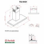 Вытяжка декоративная Т-образная Perfelli TS 9101 BL Вытяжка декоративная Т-образная Perfelli TS 9101 BL
