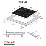 Поверхность стеклокерамическая Perfelli VH 6101 BL Поверхность стеклокерамическая Perfelli VH 6101 BL