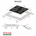 Поверхность стеклокерамическая Perfelli VH 6123 BL Поверхность стеклокерамическая Perfelli VH 6123 BL
