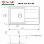 Мойка кухонная гранитная Perfelli VILLA PGV 114-86 WHITE Мойка кухонная гранитная Perfelli VILLA PGV 114-86 WHITE