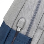 Рюкзак для ноутбука 17.3", колекція "Prater" RIVACASE 7567 (Grey/ Dark Blue) Рюкзак для ноутбука 17.3", колекція "Prater" RIVACASE 7567 (Grey/ Dark Blue)