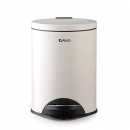 Ведро для мусора с педалью RIXO PB108W Solido 8 л, белый матовый Ведро для мусора с педалью RIXO PB108W Solido 8 л, белый матовый