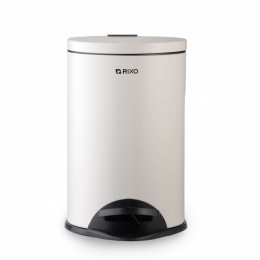 Ведро для мусора с педалью RIXO PB112W Solido 12 л, белый матовый Ведро для мусора с педалью RIXO PB112W Solido 12 л, белый матовый