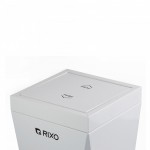 Відро для сміття з поворотною кришкою RIXO WB060W Solido 60л, метал білий Відро для сміття з поворотною кришкою RIXO WB060W Solido 60л, метал білий