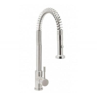 Смеситель для кухни с выдвижным изливом GENEBRE 65207 Inox Смеситель для кухни с выдвижным изливом GENEBRE 65207 Inox