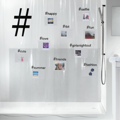 Шторка для ванной Spirella Hashtag 180x200 см Шторка для ванной Spirella Hashtag 180x200 см