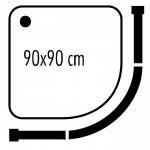 Карниз для штор для душа 90x90 см Spirella Ova Rondo 10.31146 Карниз для штор для душа 90x90 см Spirella Ova Rondo 10.31146
