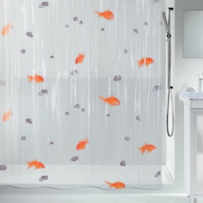 Шторка для ванної з PEVA Spirella 10.00097 GOLDFISH 180x200cm Fish Pattern Шторка для ванної з PEVA Spirella 10.00097 GOLDFISH 180x200cm Fish Pattern