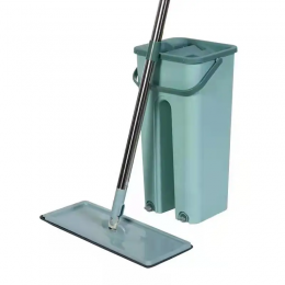 Комплект швабра Cleaner з віджимом Spin Mop і відром 7 л Бірюзовий Комплект швабра Cleaner з віджимом Spin Mop і відром 7 л Бірюзовий