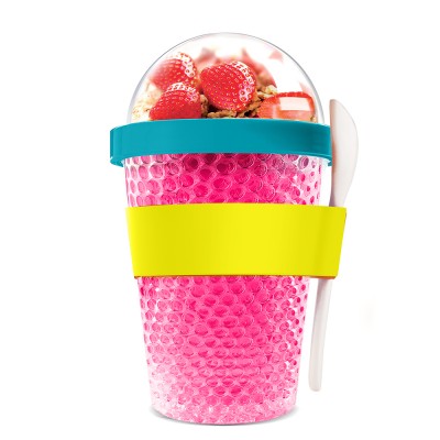 Термоконтейнер с ложкой 0,38 л ASOBU Chill Yo 2 Go Pink Термоконтейнер с ложкой 0,38 л ASOBU Chill Yo 2 Go Pink